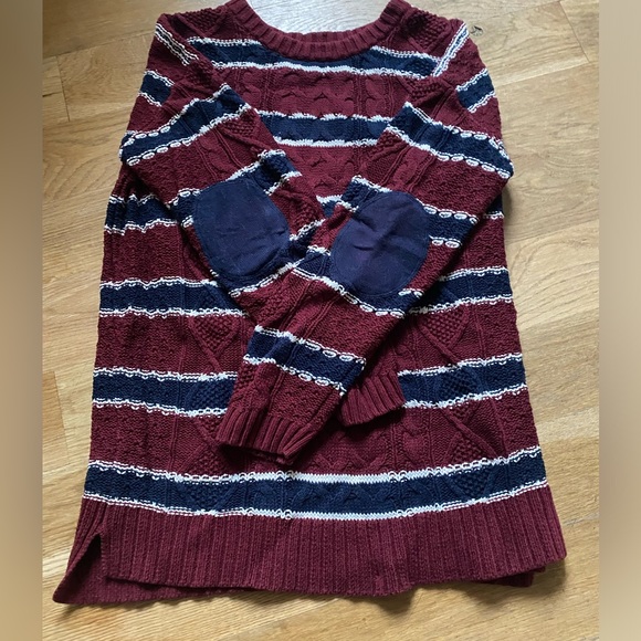 Slouchy, striped BDG sweater w/ elbow patches - Picture 4 of 4